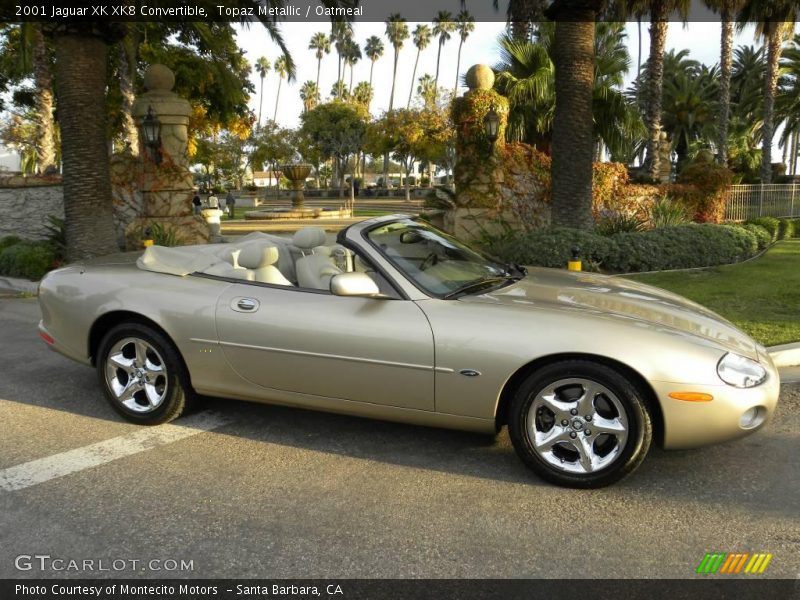 Topaz Metallic / Oatmeal 2001 Jaguar XK XK8 Convertible