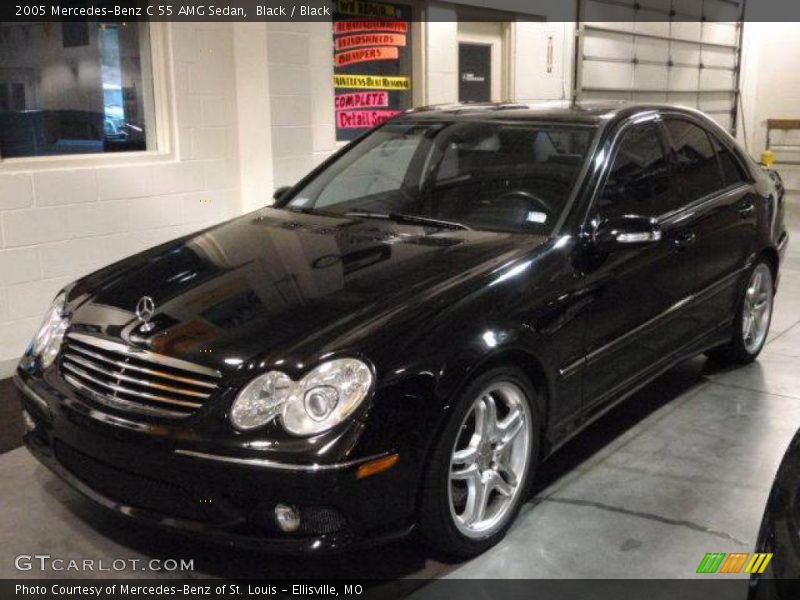 Black / Black 2005 Mercedes-Benz C 55 AMG Sedan