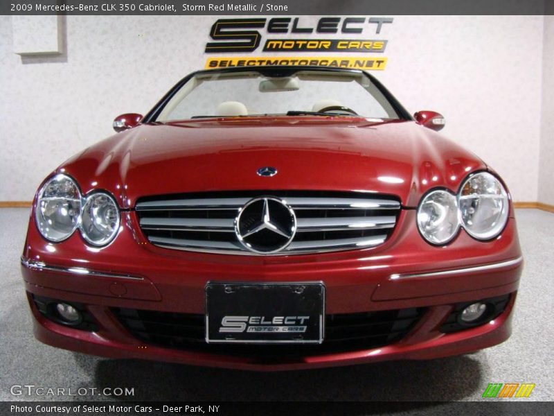 Storm Red Metallic / Stone 2009 Mercedes-Benz CLK 350 Cabriolet