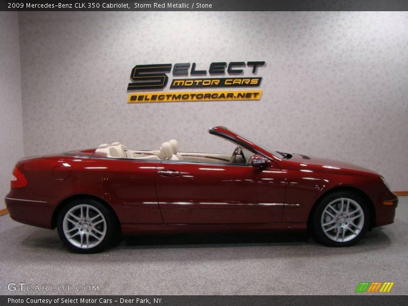 Storm Red Metallic / Stone 2009 Mercedes-Benz CLK 350 Cabriolet