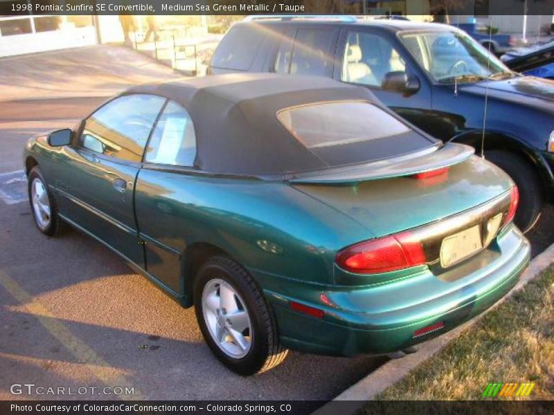 Medium Sea Green Metallic / Taupe 1998 Pontiac Sunfire SE Convertible