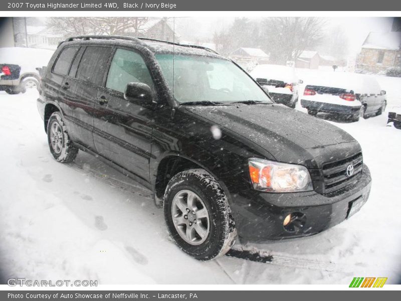 Black / Ivory Beige 2007 Toyota Highlander Limited 4WD