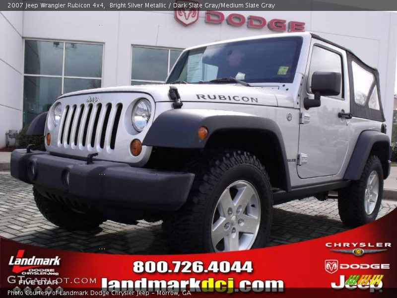 Bright Silver Metallic / Dark Slate Gray/Medium Slate Gray 2007 Jeep Wrangler Rubicon 4x4