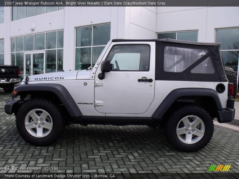 Bright Silver Metallic / Dark Slate Gray/Medium Slate Gray 2007 Jeep Wrangler Rubicon 4x4