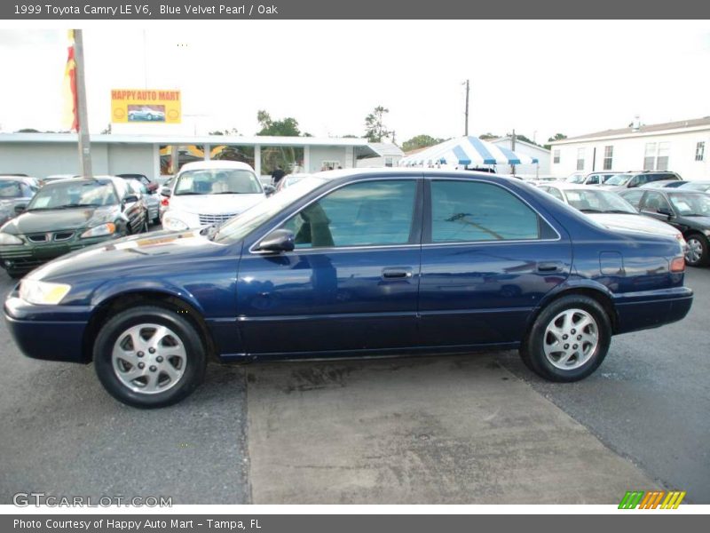 Blue Velvet Pearl / Oak 1999 Toyota Camry LE V6