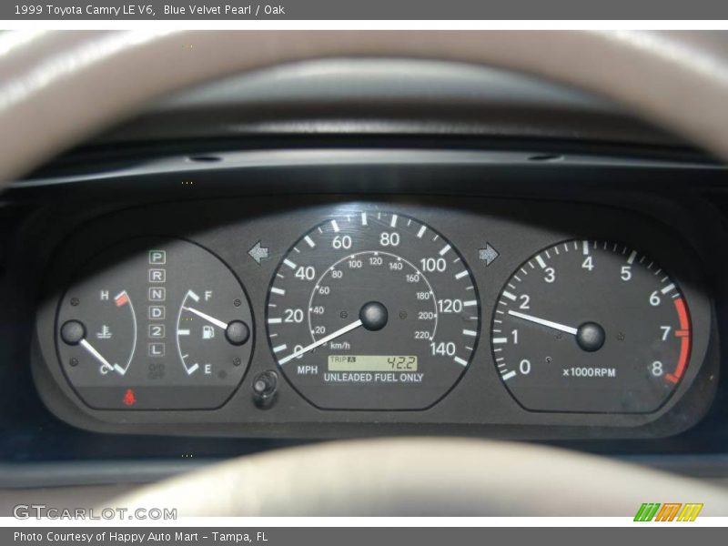 Blue Velvet Pearl / Oak 1999 Toyota Camry LE V6