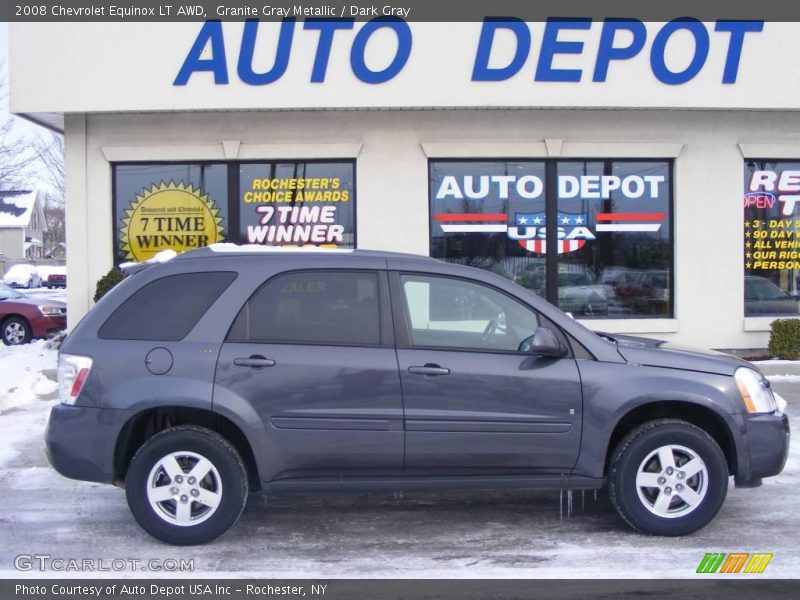 Granite Gray Metallic / Dark Gray 2008 Chevrolet Equinox LT AWD