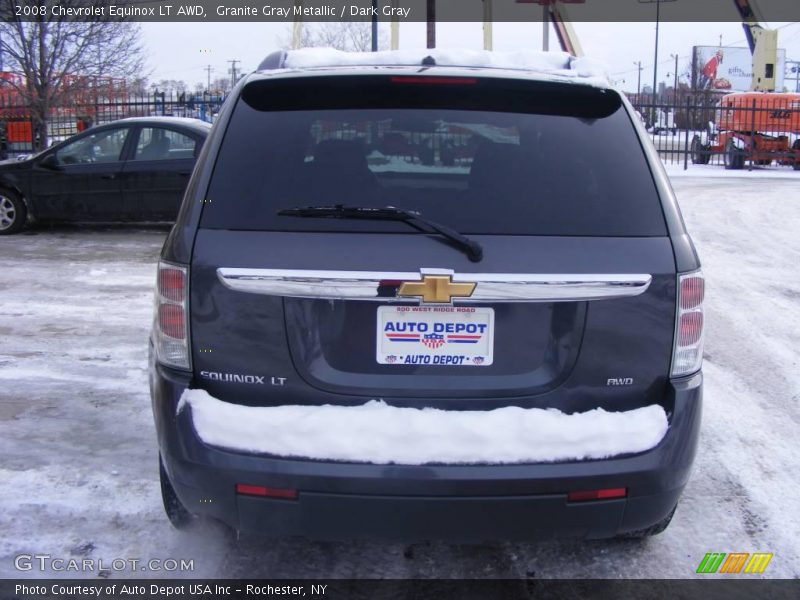 Granite Gray Metallic / Dark Gray 2008 Chevrolet Equinox LT AWD