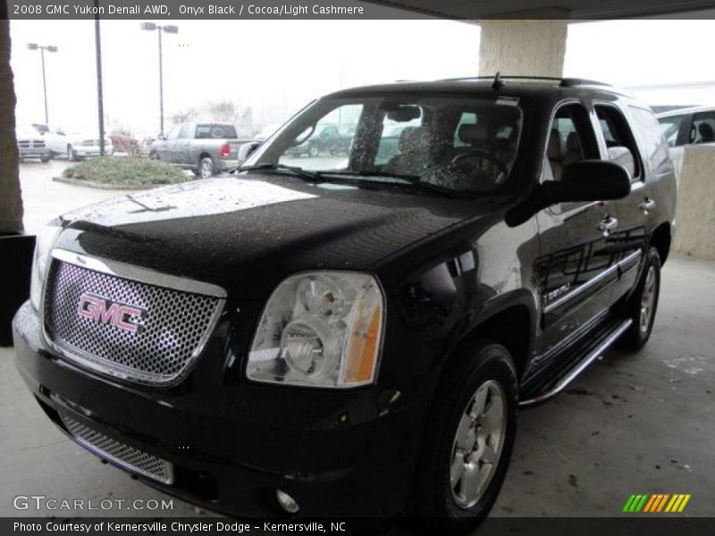 Onyx Black / Cocoa/Light Cashmere 2008 GMC Yukon Denali AWD