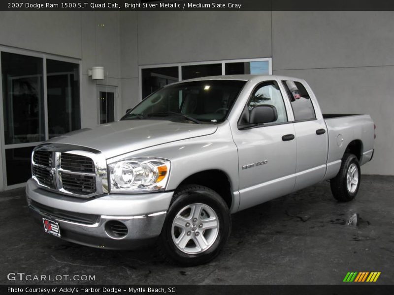 Bright Silver Metallic / Medium Slate Gray 2007 Dodge Ram 1500 SLT Quad Cab