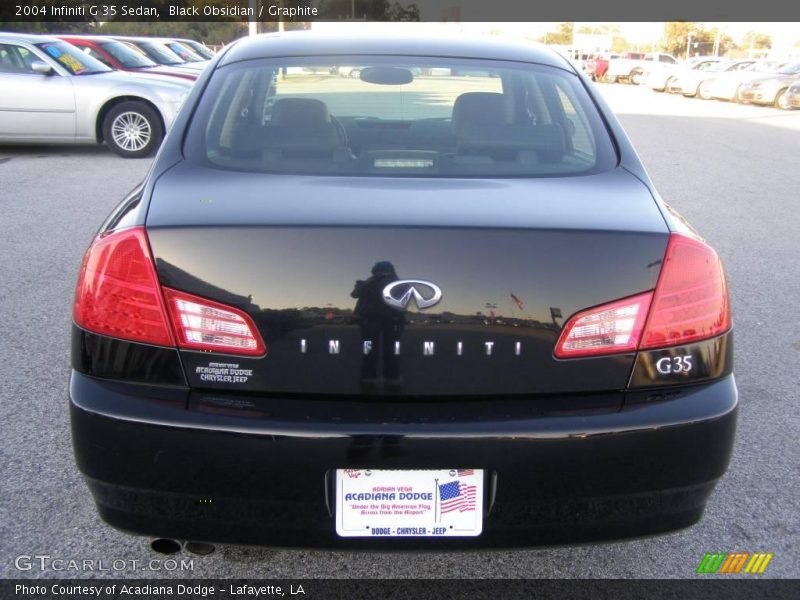 Black Obsidian / Graphite 2004 Infiniti G 35 Sedan