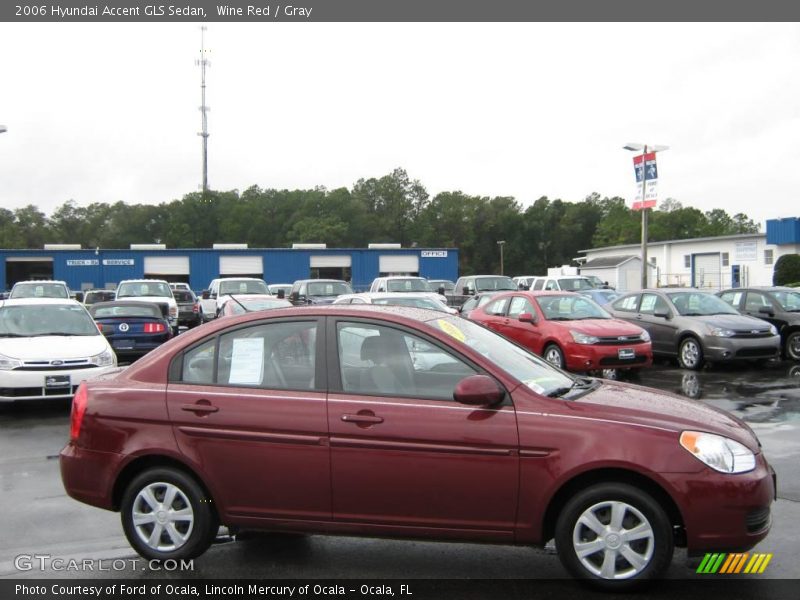 Wine Red / Gray 2006 Hyundai Accent GLS Sedan