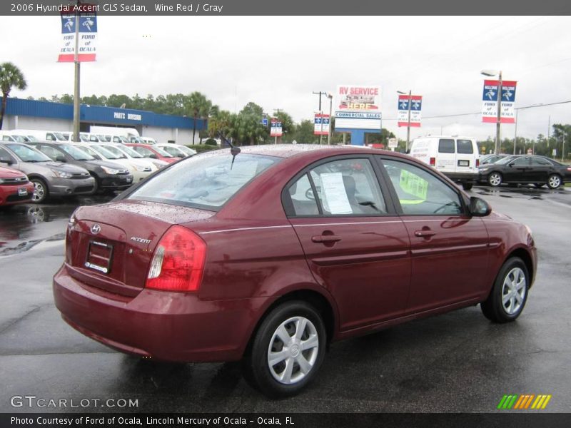 Wine Red / Gray 2006 Hyundai Accent GLS Sedan