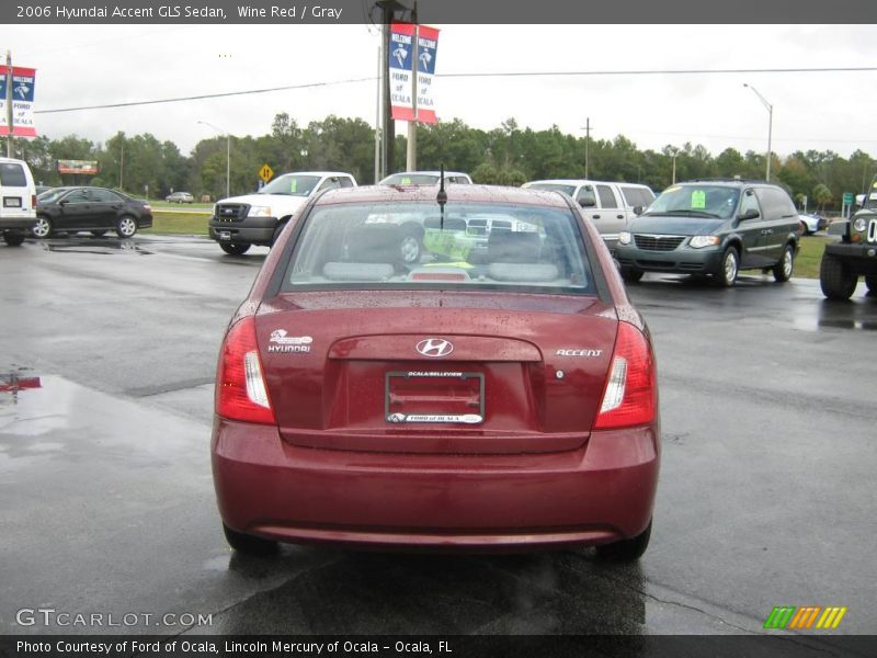 Wine Red / Gray 2006 Hyundai Accent GLS Sedan