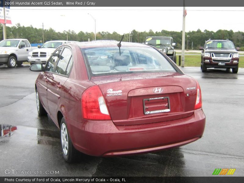 Wine Red / Gray 2006 Hyundai Accent GLS Sedan