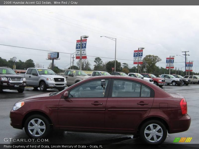 Wine Red / Gray 2006 Hyundai Accent GLS Sedan