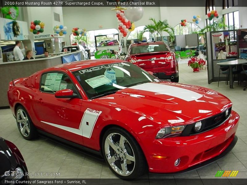 Torch Red / Charcoal Black 2010 Ford Mustang Roush 427R  Supercharged Coupe