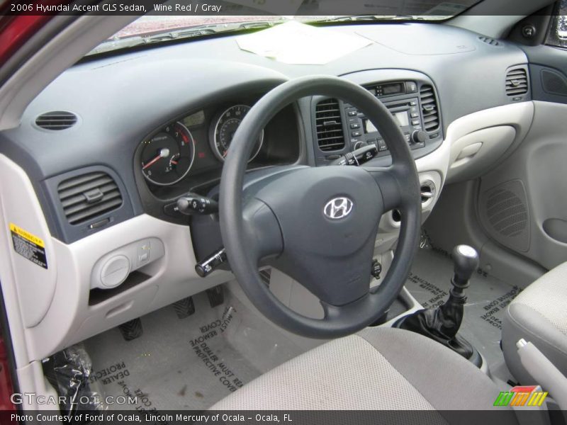 Wine Red / Gray 2006 Hyundai Accent GLS Sedan