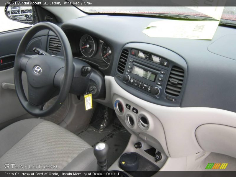 Wine Red / Gray 2006 Hyundai Accent GLS Sedan