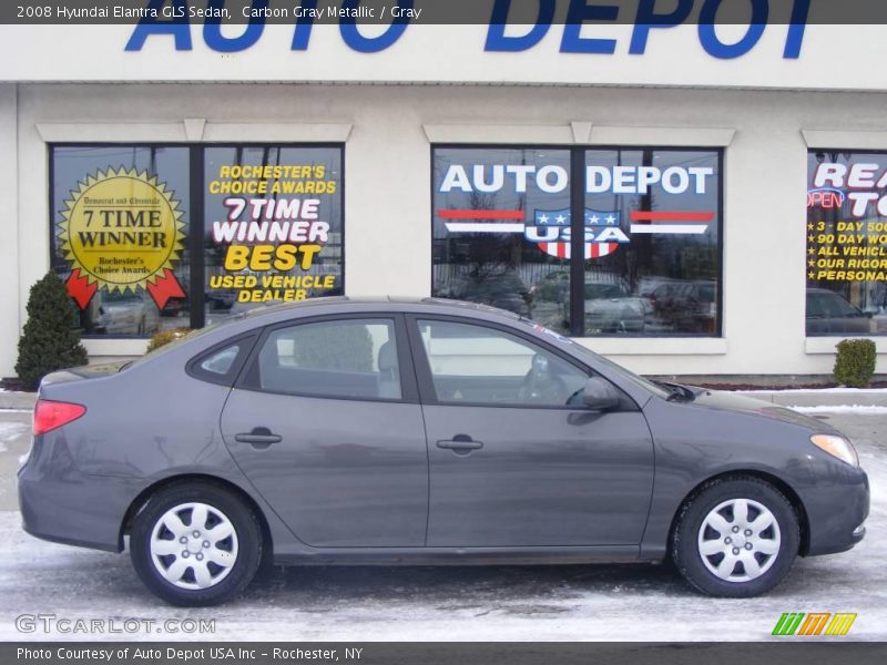 Carbon Gray Metallic / Gray 2008 Hyundai Elantra GLS Sedan