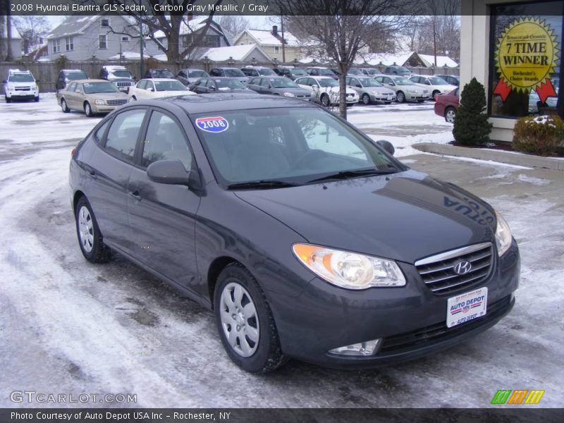 Carbon Gray Metallic / Gray 2008 Hyundai Elantra GLS Sedan