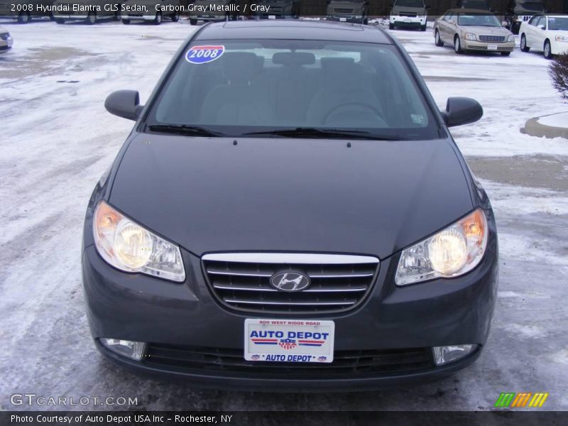Carbon Gray Metallic / Gray 2008 Hyundai Elantra GLS Sedan