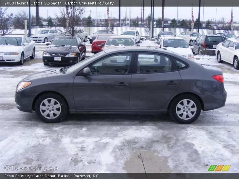 Carbon Gray Metallic / Gray 2008 Hyundai Elantra GLS Sedan