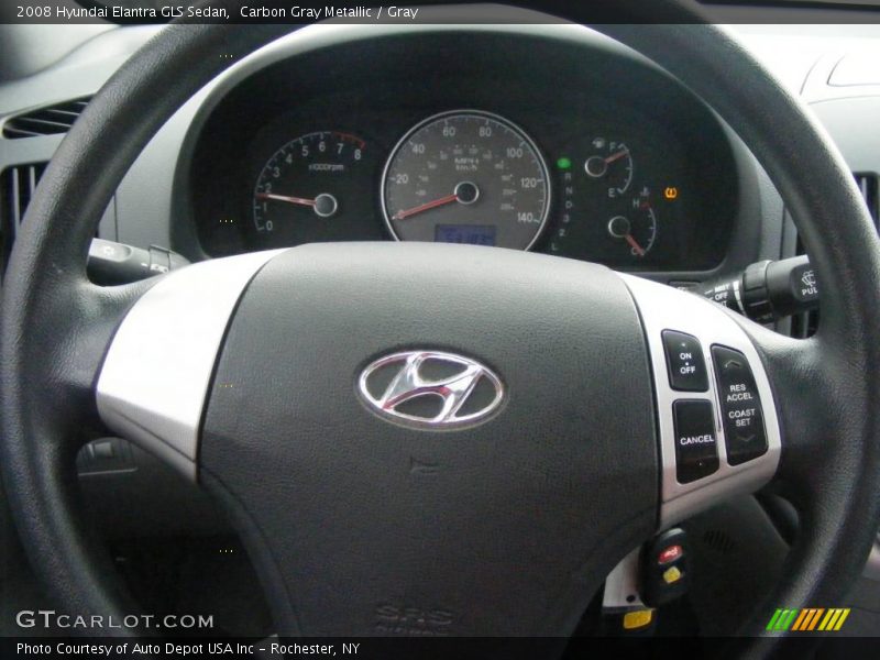 Carbon Gray Metallic / Gray 2008 Hyundai Elantra GLS Sedan