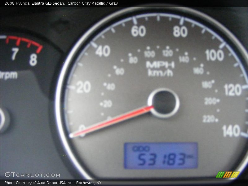 Carbon Gray Metallic / Gray 2008 Hyundai Elantra GLS Sedan