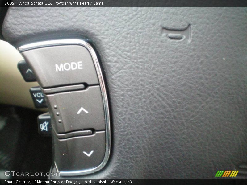 Powder White Pearl / Camel 2009 Hyundai Sonata GLS