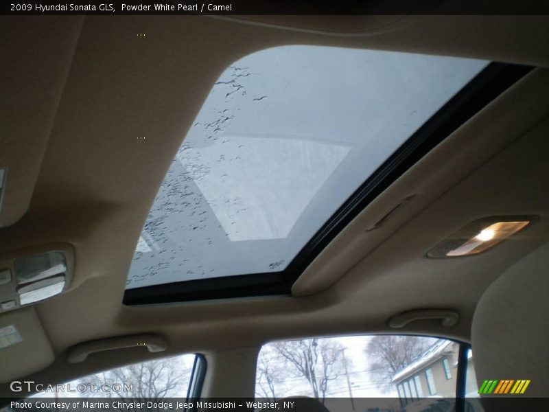 Powder White Pearl / Camel 2009 Hyundai Sonata GLS