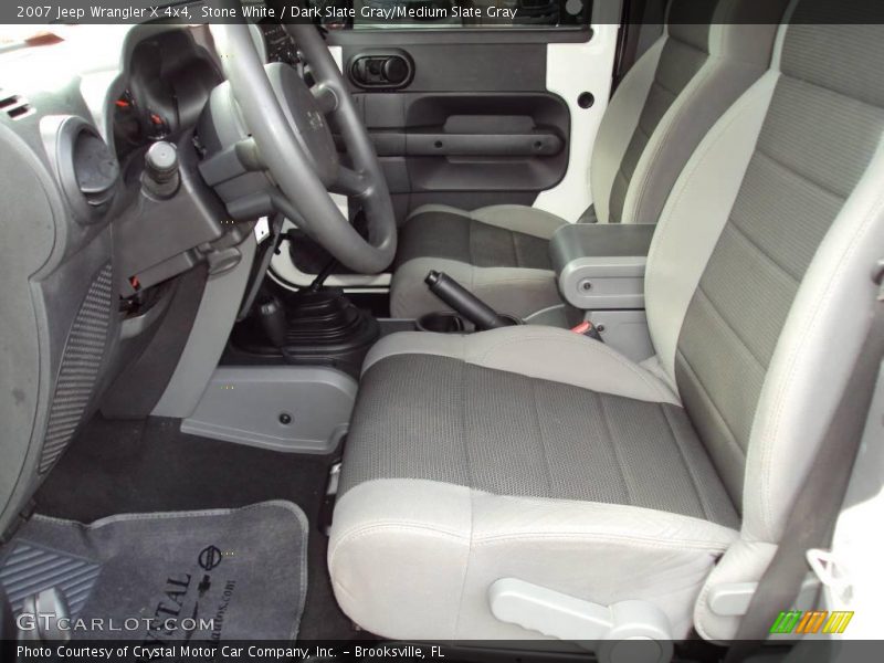 Stone White / Dark Slate Gray/Medium Slate Gray 2007 Jeep Wrangler X 4x4