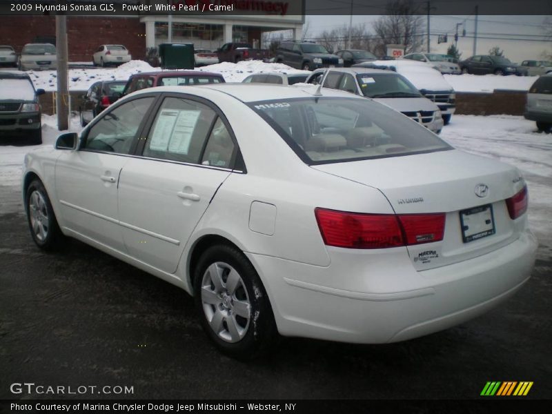 Powder White Pearl / Camel 2009 Hyundai Sonata GLS