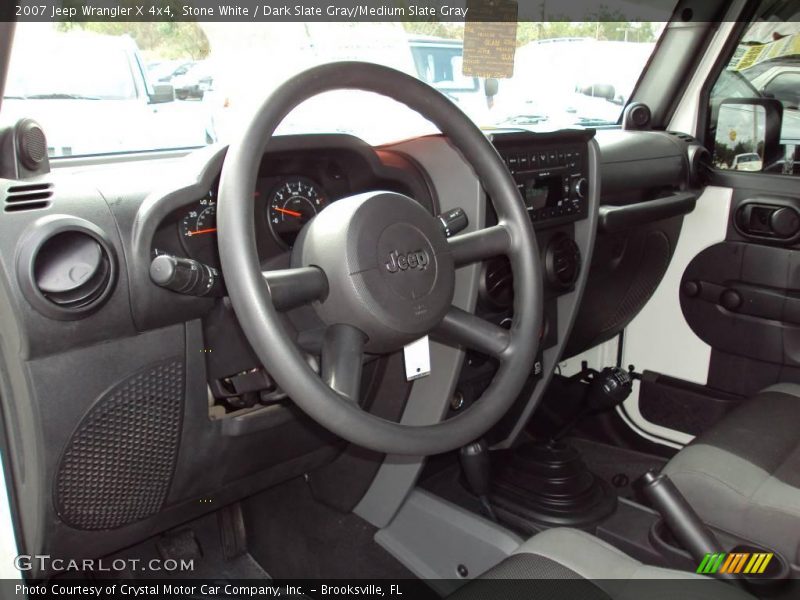 Stone White / Dark Slate Gray/Medium Slate Gray 2007 Jeep Wrangler X 4x4