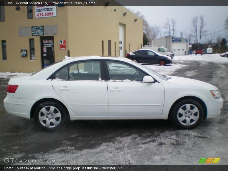 Powder White Pearl / Camel 2009 Hyundai Sonata GLS