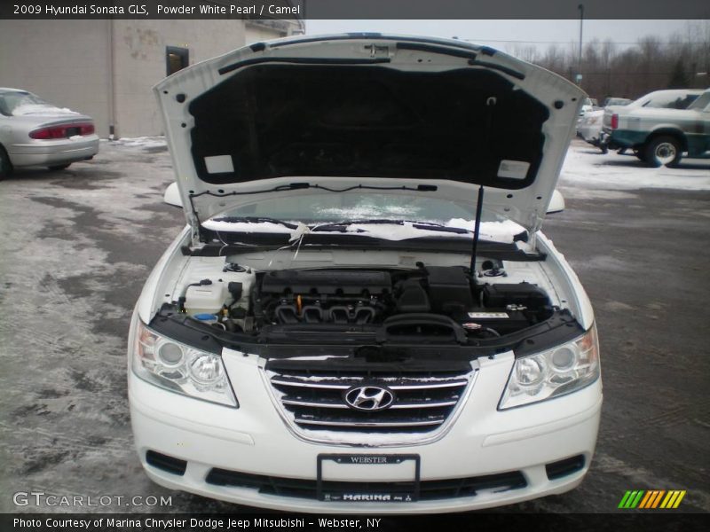 Powder White Pearl / Camel 2009 Hyundai Sonata GLS