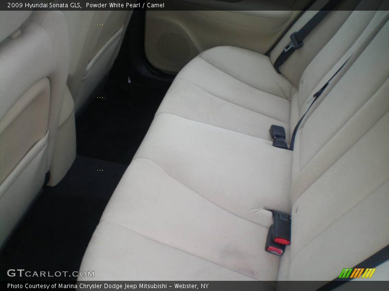 Powder White Pearl / Camel 2009 Hyundai Sonata GLS