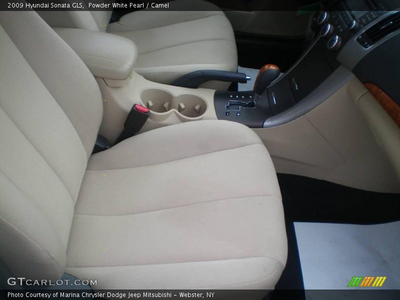 Powder White Pearl / Camel 2009 Hyundai Sonata GLS