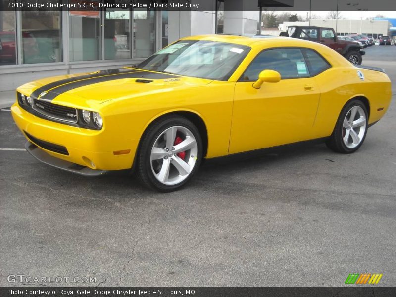 Detonator Yellow / Dark Slate Gray 2010 Dodge Challenger SRT8