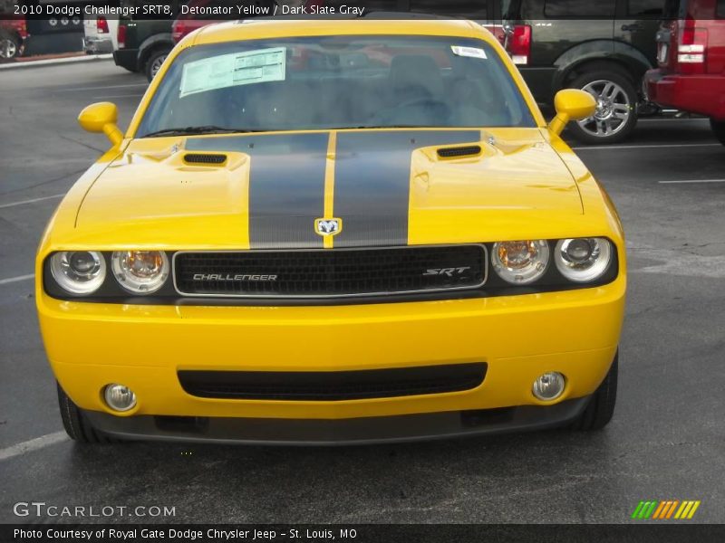 Detonator Yellow / Dark Slate Gray 2010 Dodge Challenger SRT8