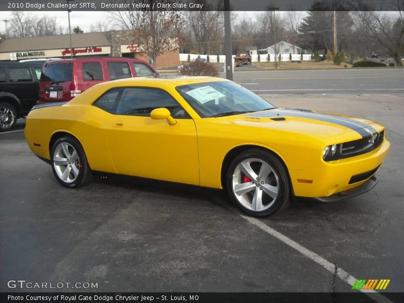 Detonator Yellow / Dark Slate Gray 2010 Dodge Challenger SRT8