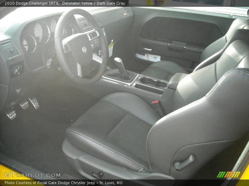 Detonator Yellow / Dark Slate Gray 2010 Dodge Challenger SRT8