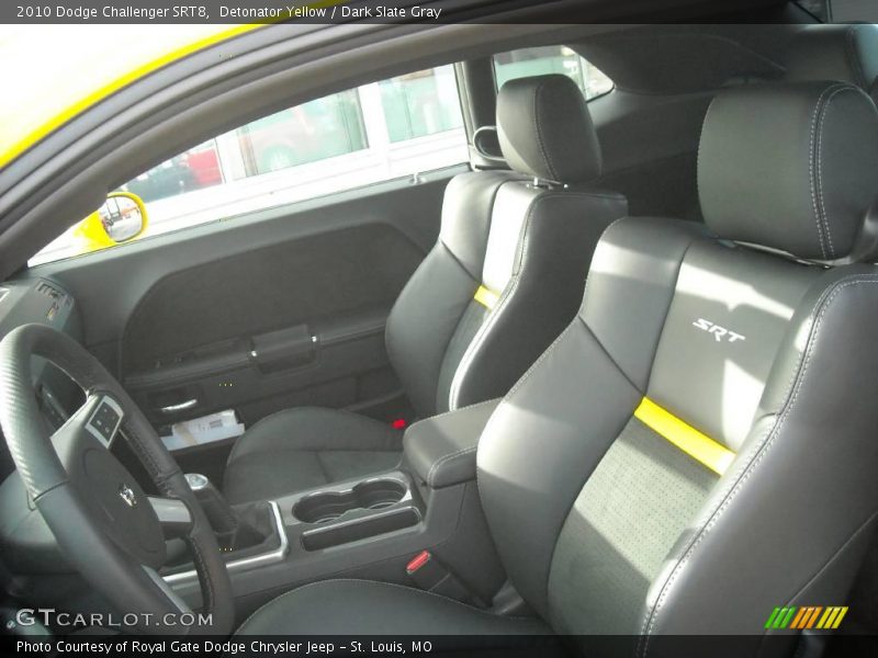 Detonator Yellow / Dark Slate Gray 2010 Dodge Challenger SRT8