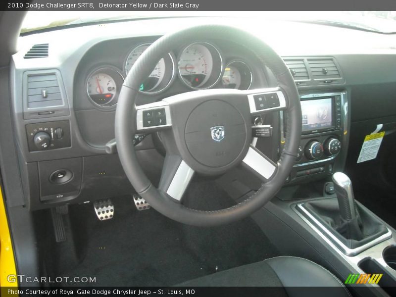 Detonator Yellow / Dark Slate Gray 2010 Dodge Challenger SRT8