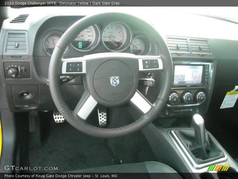 Detonator Yellow / Dark Slate Gray 2010 Dodge Challenger SRT8