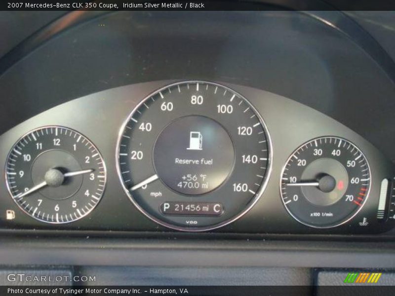 Iridium Silver Metallic / Black 2007 Mercedes-Benz CLK 350 Coupe