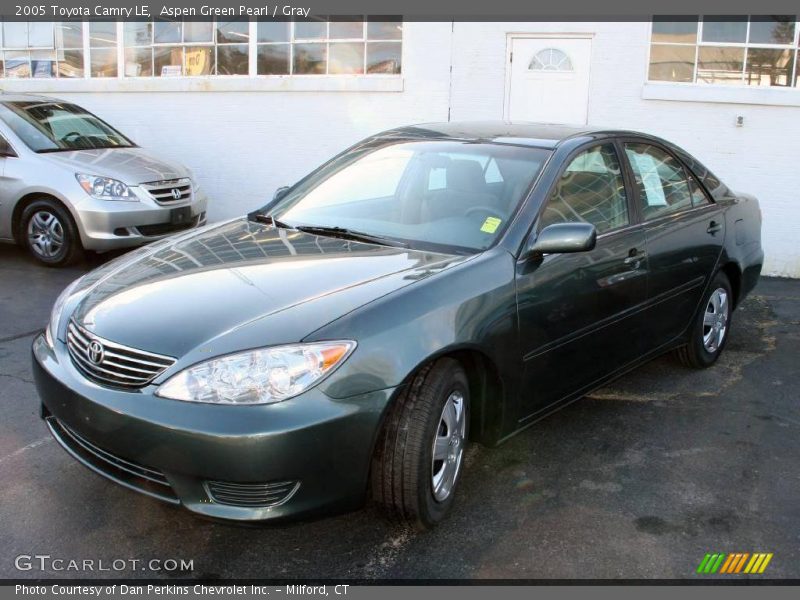 Aspen Green Pearl / Gray 2005 Toyota Camry LE