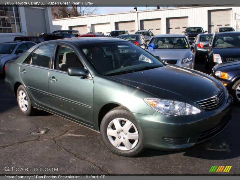 Aspen Green Pearl / Gray 2005 Toyota Camry LE