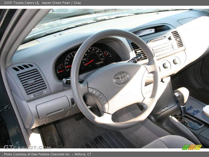 Aspen Green Pearl / Gray 2005 Toyota Camry LE
