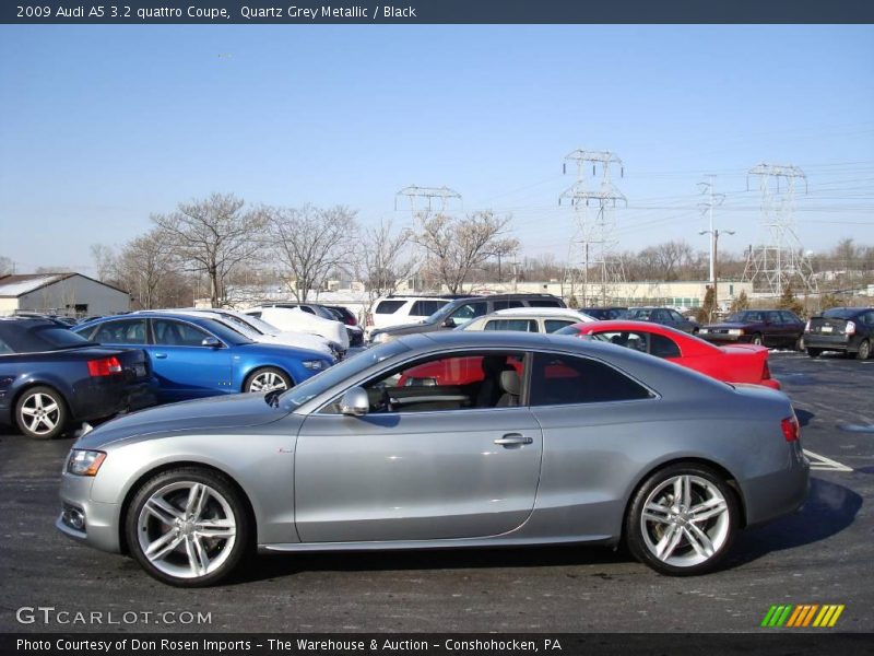 Quartz Grey Metallic / Black 2009 Audi A5 3.2 quattro Coupe